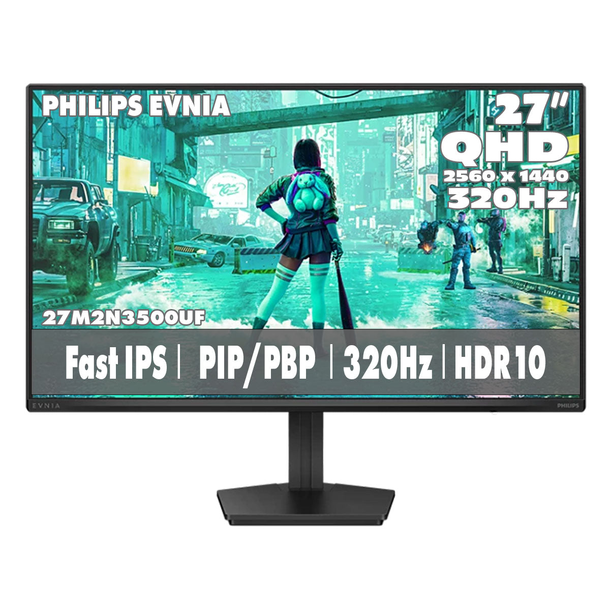 PHILIPS EVNIA 27 吋 2K QHD 快速 IPS 320Hz 電競顯示器 27M2N3500UF