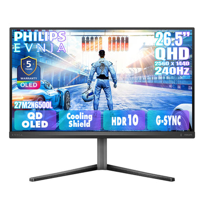 PHILIPS EVNIA 26.5" 2K QHD QD-OLED 240Hz 電競顯示器 27M2N6500NS