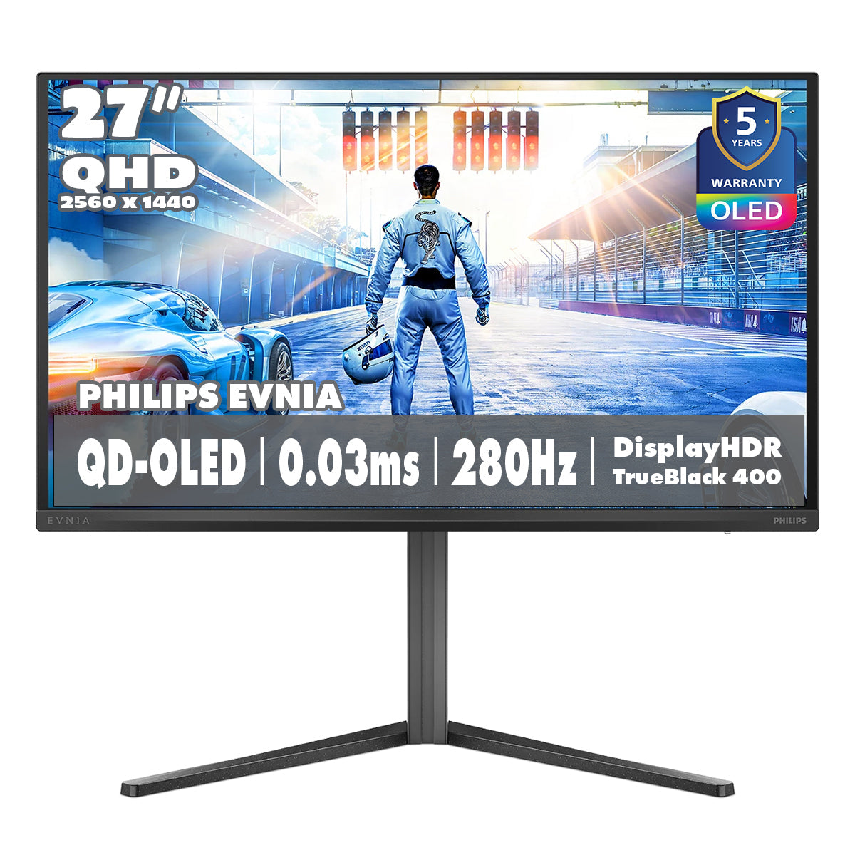 PHILIPS EVNIA 26.5 吋 2K QHD QD-OLED 280Hz 電競螢幕 27M2N6500P